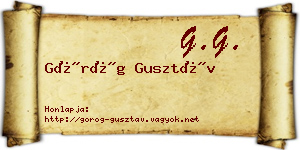 Görög Gusztáv névjegykártya