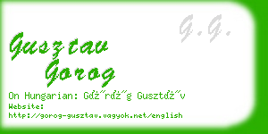 gusztav gorog business card